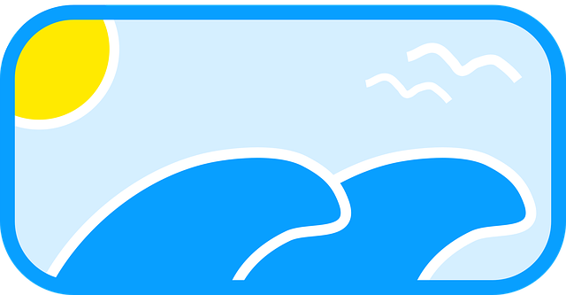 Free ocean nature waves illustration