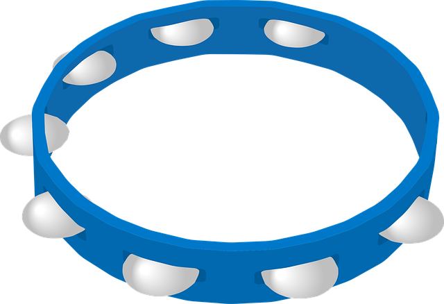 Free tambourine percussions instrument vector