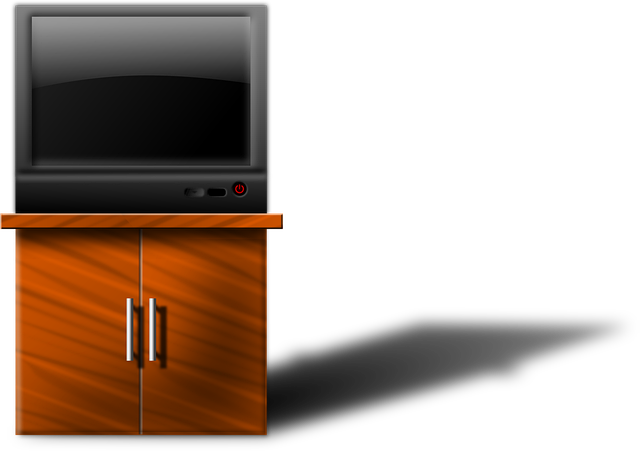 Free television tv closet vector