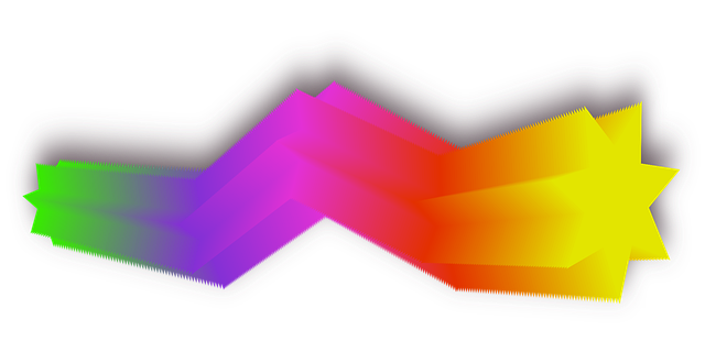 Free rainbow star trace vector