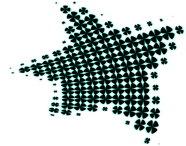 Free star pattern warped vector