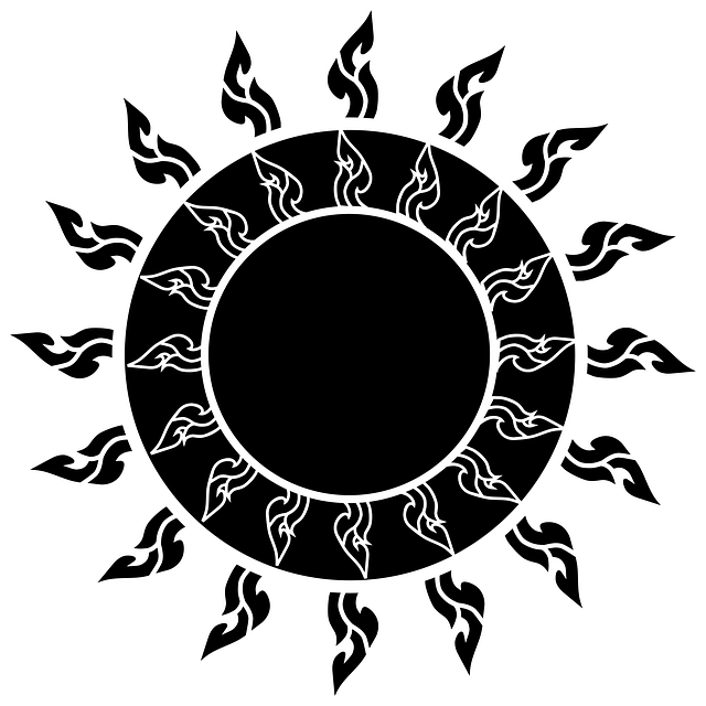 Free sun star art illustration