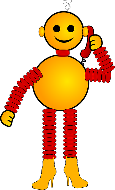 Free operator robot android vector