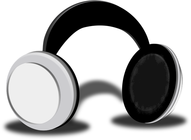 Free head phones music listening vector