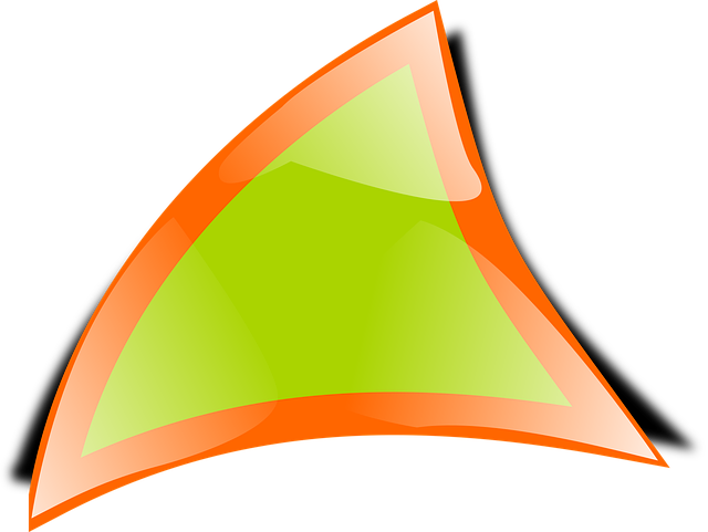 Free triangle warped border vector