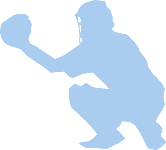 Free baseball catcher squat vector