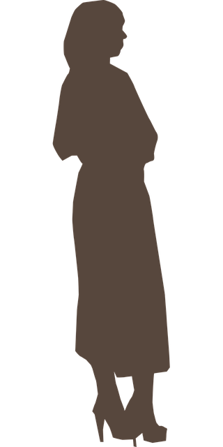Free woman posing silhouette illustration