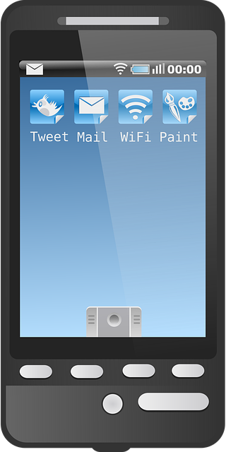 Free android os smartphone handheld illustration