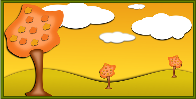 Free autumn clouds nature vector