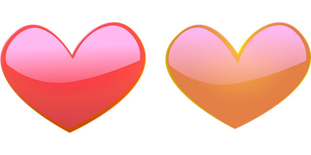 Free hearts glossy love illustration