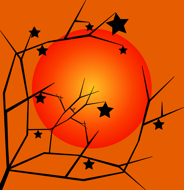 Free sun twilight stars vector