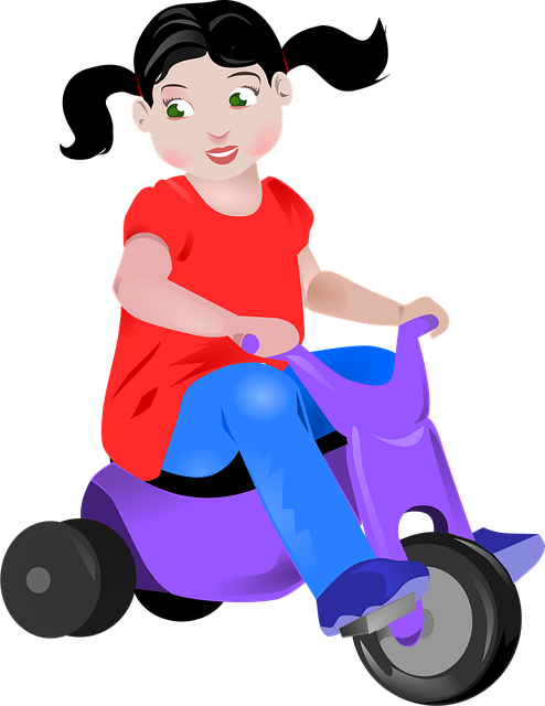 Free toddler tricycle toy vector
