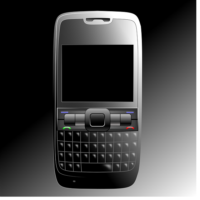 Free blackberry smartphone call vector