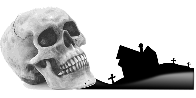 Free skull skeleton crime illustration