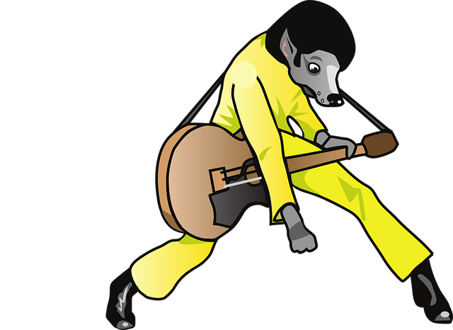 Elvis Presley, Hund, Dyr, Guitar, Mutt