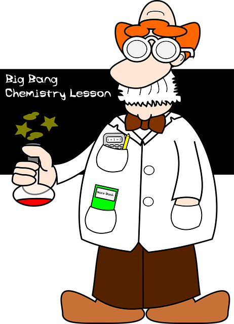 Free scientist chemistry experiment illustration