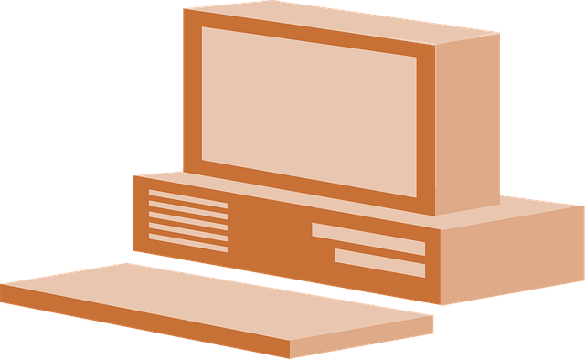 Free desktop computer workstation vector
