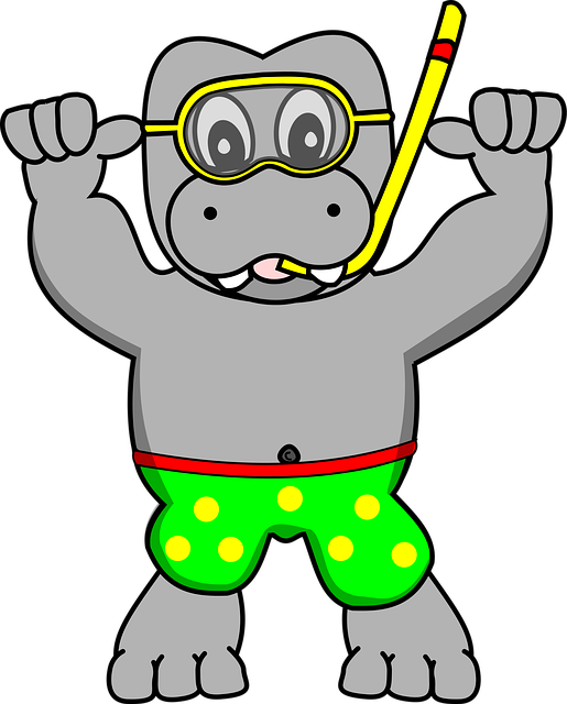 Free snorkeling nature beach vector