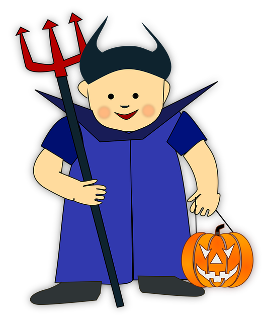 Free costume halloween devil vector