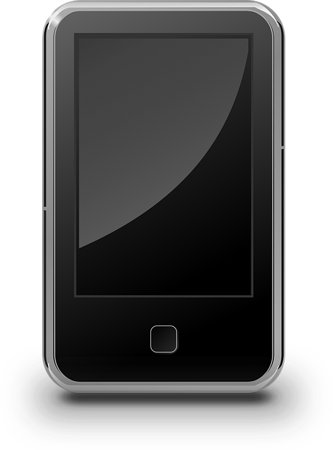 Free smartphone black mp3 player vector