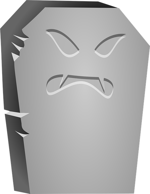 Free tombstone halloween angry vector