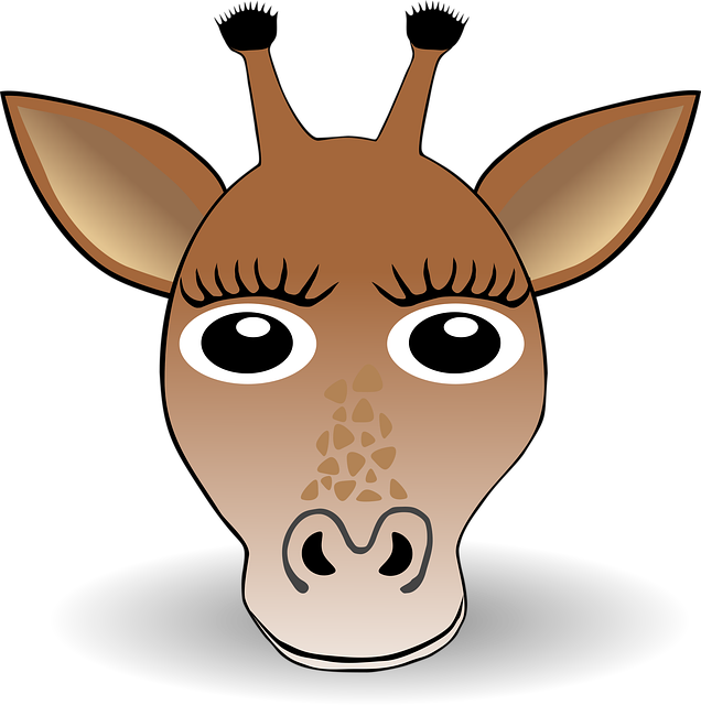 Free giraffe africa nostrils vector