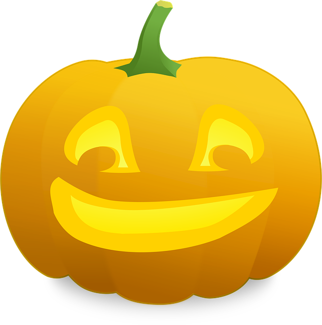 Free pumpkin halloween face illustration