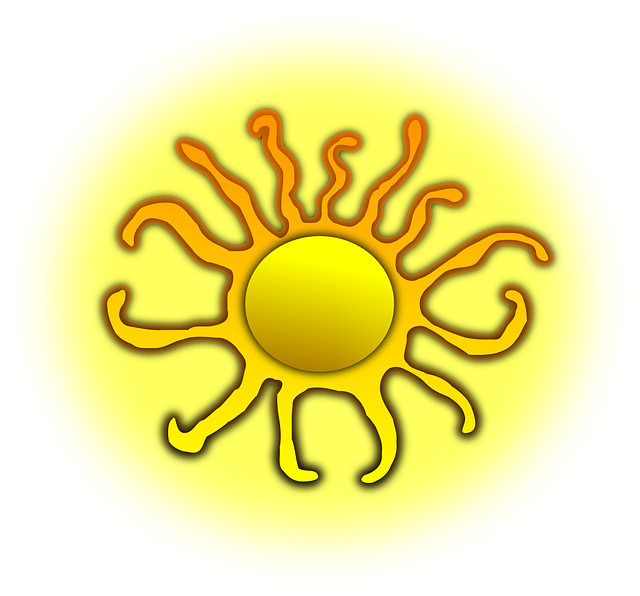 Free sunshine sun heat illustration