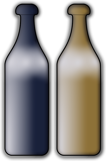 Free bottles glassware blurred vector