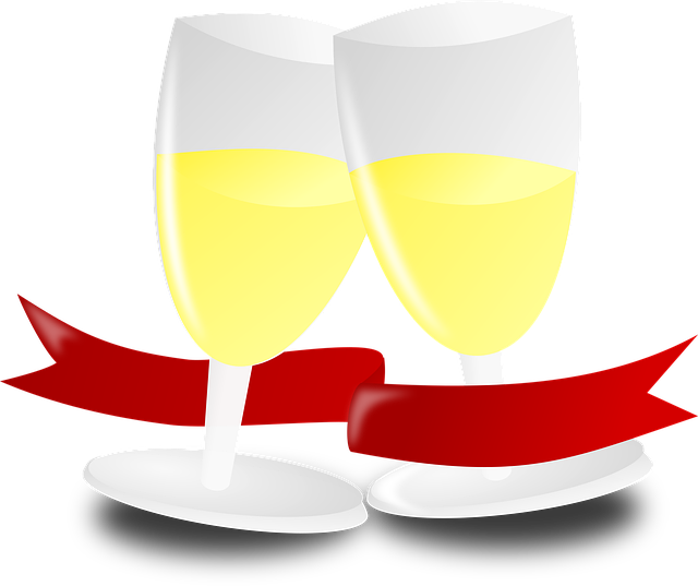Free champagne anniversary bottle vector