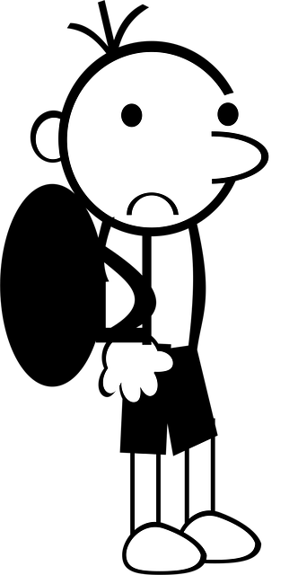 Free boy hiking unhappy vector