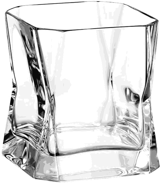 Free glass bent distorted vector