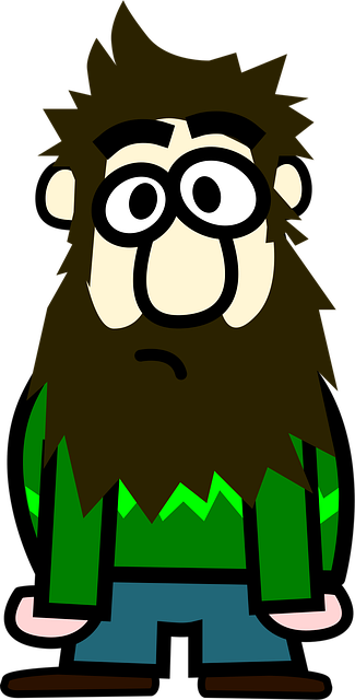 Free man bearded full beard illustration