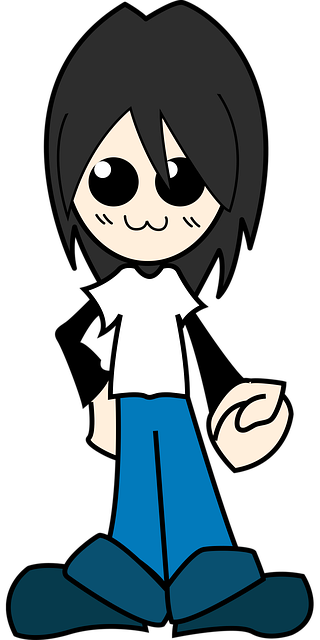 Free boy character cute vector