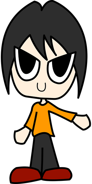 Free boy character cute vector