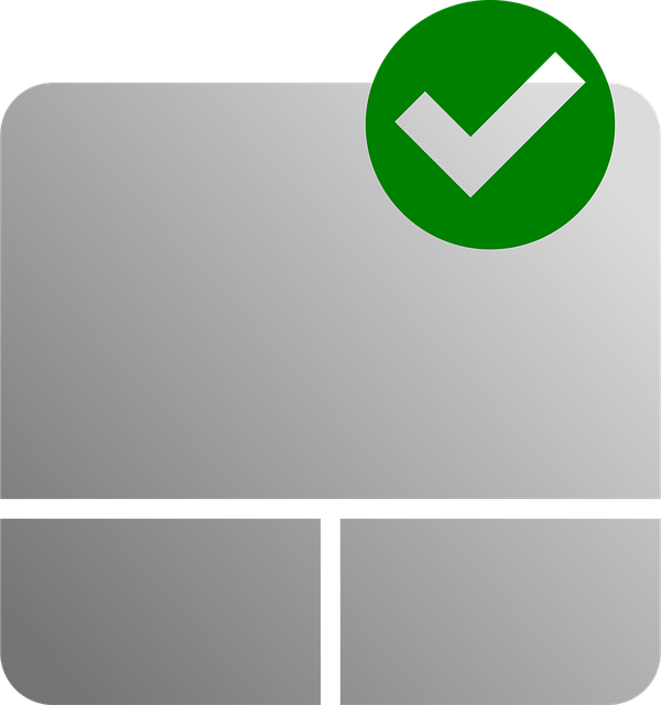 Free enabled check touchpad vector