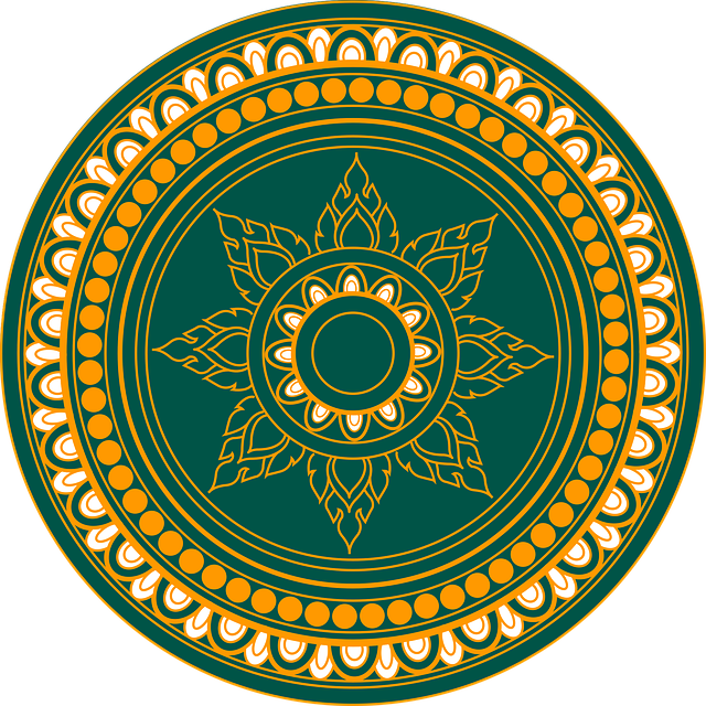 Free thai circle ornament illustration