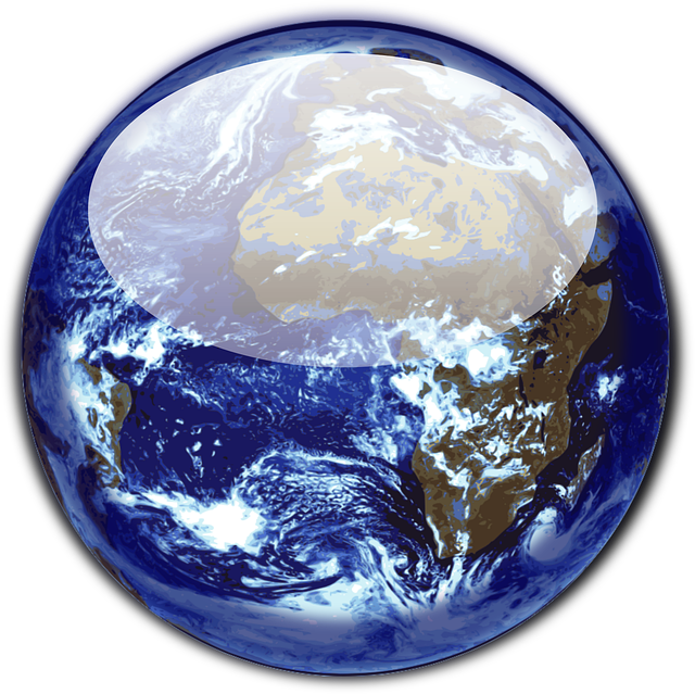 Erde, Globus, Glänzend, Blauer Planet