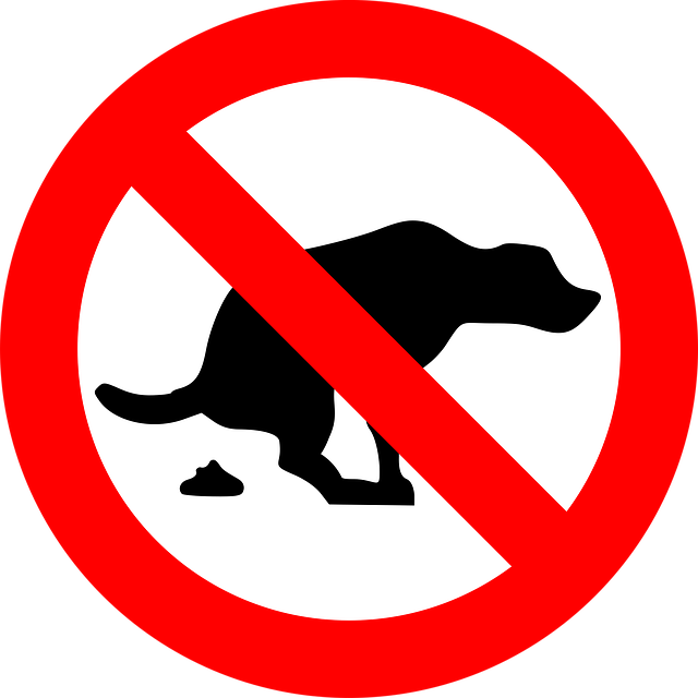 Free dogs prohibited warning illustration