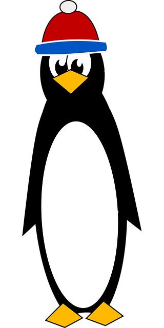 Free cold linux penguin illustration