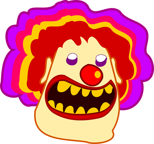 Free Clown Horror vector and picture