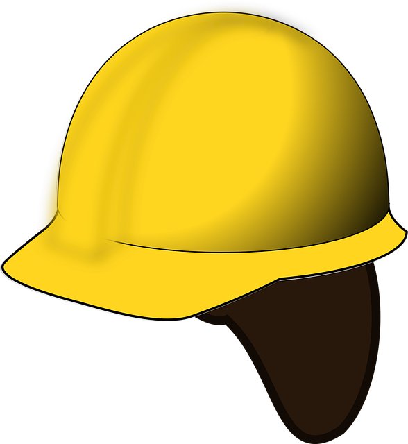 Free helmet construction yellow illustration