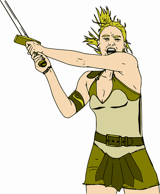 Free barbarian amazon fantasy vector
