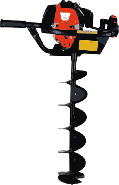 Free boring machine drill power drill illustration