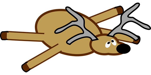 Free splatted accident reindeer vector