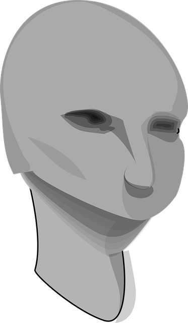 Free head face alien vector