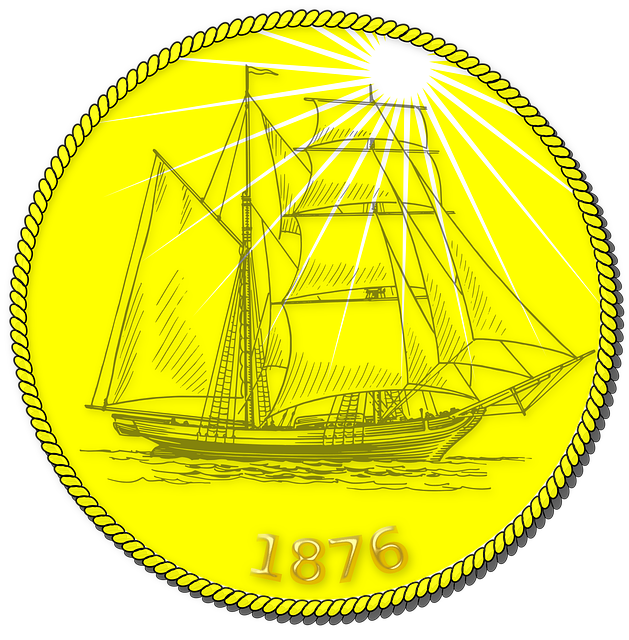 Segelschiff, Schiff, Sailer, Münze