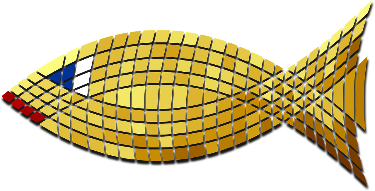Free mosaic nature gold vector