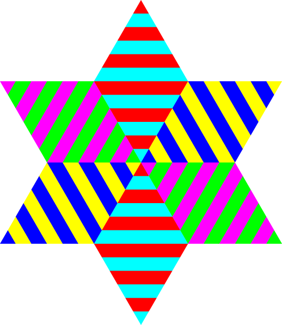 Free Diamond Hexagram vector and picture