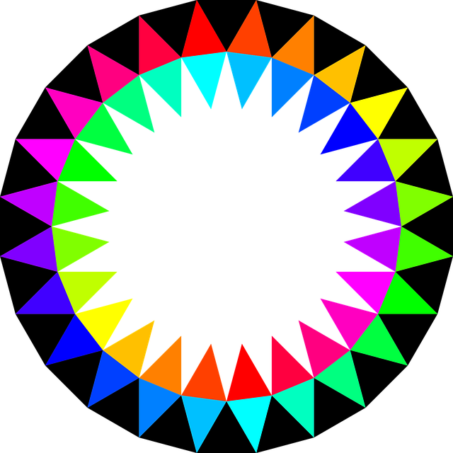 Free polygon rainbow pallet vector